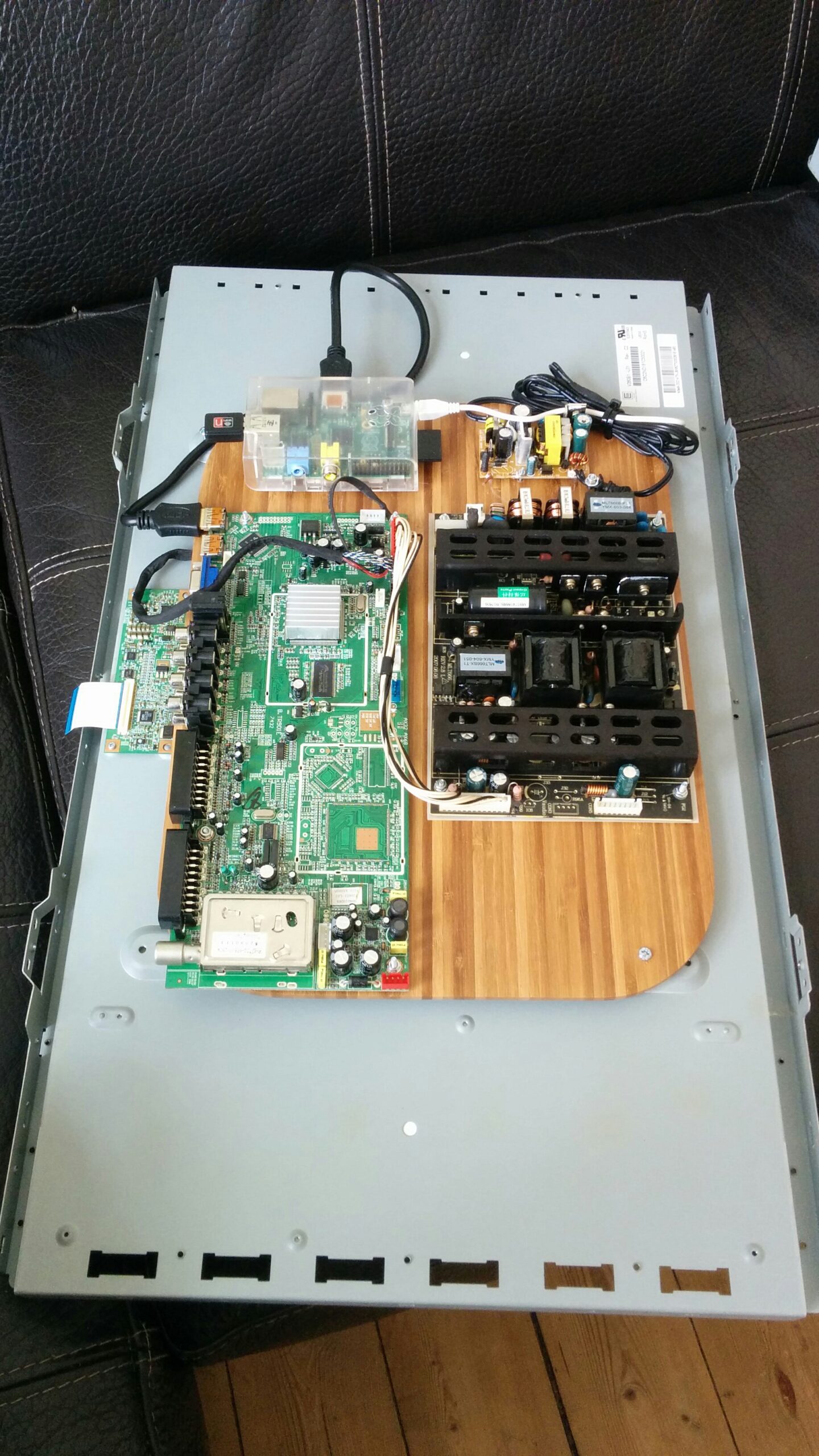 The hardware setup of the first test